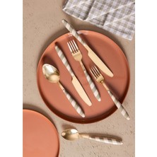 The Mia Joy Cutlery Set Green Gold 36 Pieces
