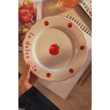 Rakle Pomodoro Stoneware 4-Piece Serving Plate Set 28 cm