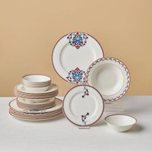 Karaca Forever Bone Nakkas 24-Piece Dinnerware Set For 6