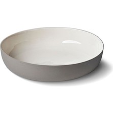 Esma Dereboy Capsule Handmade Porcelain Medium Round Bowl 18 cm Stone/ıvory