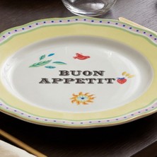 Baci Milano Mamma Mia Buon Appetit Lettered Serving Plate 28 cm