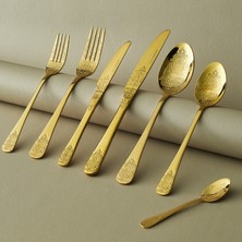 Karaca Elegance Bellatrix Gold 84-Piece Cutlery Set For 12
