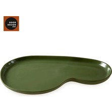 Jumbo Golf Line Green Serving Plate M - Green