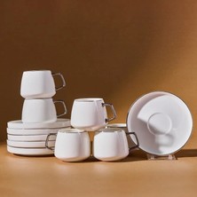 Karaca Streamline Saturn Coffee Cup Set For 6 100 ml Platinum