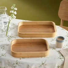 Karaca Nolan Bamboo Tray Set Of 2