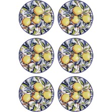 The Mia Odore Di Limone Cake Plate Set Of 6 19 cm ODL0002