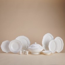 Korkmaz Eliza Collection 60-Piece Gold Round Dinnerware Set A8241