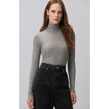 Network Anthracite Melange Wool Blend Knit Sweater