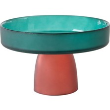 Mudo Home Colors Footed Glass Serving Dish 18CM - Green