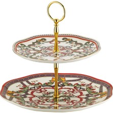 LuckyArt Lucky Art Velora Bone 2-Tier Cake Stand