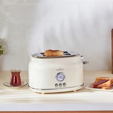 Karaca Retro 2-Slice Toaster Cream