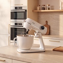 Karaca Multichef Artisan Digital Display Full Die-Cast Stand Mixer With Colored Bowl Cream 1800W 7l