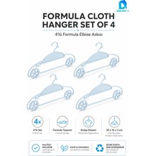 Dolphfin Formula Elbise Askısı 4’lü Plastik Bebek Çocuk Kıyafet Askısı Dolap Içi Düzenleyici 30X16 cm - Mavi