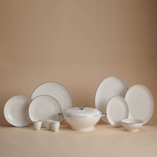 Korkmaz Lidya Collection 60-Piece Platinum Dinnerware Set A8186
