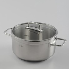 Jumbo Modena Induction Base Steel Deep Pot 20 cm - Steel