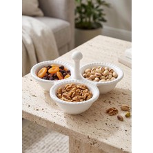 The Mia Grande Divided Serving Plate White 24 cm