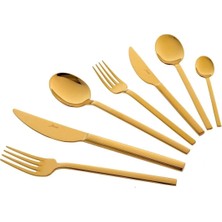 Jumbo 8100 Titanium Gold 84-Piece Cutlery Set For 12 People