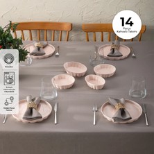 Emsan Cozy 14-Piece Porcelain Breakfast Set For 6, Pink