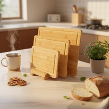 Bambum Victus 3-Piece Cutting Board Set With Stand