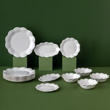 Emsan Bloom 14-Piece Breakfast Set For 6 White