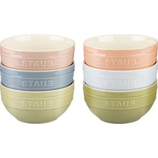 Staub Ceramic Bowl Set, 6 Pieces, Macaron Colors