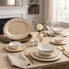 Royal Canterbury Milada Gold 55-Piece Dinner Set