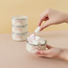 Emaylab Rebel Bow Enamel 4-Piece Snack Bowl Set