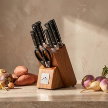 Jumbo Monza German Steel Knife Set With Wooden Stand 8 Pieces