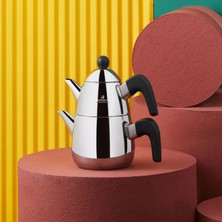 Karaca Tokyo Powersteel Pro 316+ Steel Induction Base Mini Teapot Set 0,65L & 1,5l
