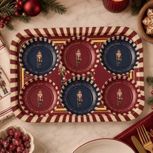 Sarkap Home Nutcracker 350X230 mm Tepsi ve 100X32 cm 6'lı Çerezlik Seti