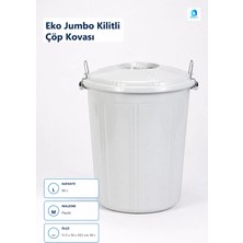 Dolphfin Eko Büyük Kilitli Çöp Kovası 90 L Plastik - Çok Renkli
