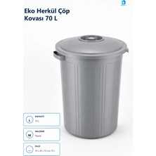 Dolphfin Eko Herkül Çöp Kovası 70 L Plastik Banyo Çöp Kovası - Çok Renkli