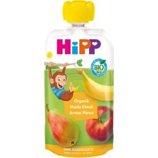 4 Adet Hipp Organik Muzlu Elmalı Armutlu Meyve Püresi 100 gr