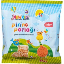 3 Adet Newkid Fonksiyonel Pirinç Patlağı Şeftali Elma 50 gr