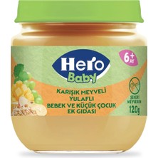 3 Adet Hero Baby Karışık Meyveli Yulaflı Kavanoz Mama 120 gr