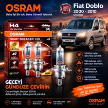 Osram H4 Night Breaker 220 12V %220 Fazla Işık (1 Takım-2 Ad.) Oto Ampul Set