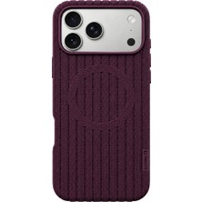 Remax Softweave Series iPhone 18 Pro Uyumlu Magsafe Destekli Örgü Dokulu Nefes Alan Tpu Kılıf Rmc-7 - Kırmızı