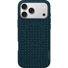 Remax Softweave Series iPhone 18 Pro Uyumlu Magsafe Destekli Örgü Dokulu Nefes Alan Tpu Kılıf Rmc-7 - Yeşil
