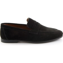 Bambi Black Genuine Leather Men's Loafers E01594456402