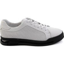 Bambi White Genuine Leather Men's Sneakers E01958176643