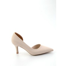 Bambi Beige Women's Classic Heeled Shoes K01231363971