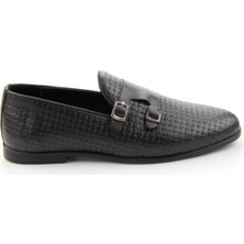 Bambi Black Genuine Leather Men's Classic Shoes E01054405241