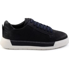 Bambi Navy Genuine Leather Men's Casual Shoes E01089000301