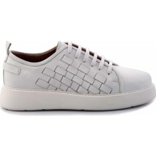 Bambi White Genuine Leather Men's Sneakers E01310111741