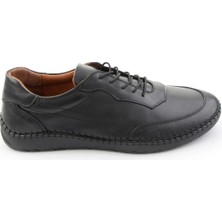 Bambi Black Genuine Leather Men's Casual Shoes E01523121343