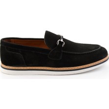 Bambi Black Genuine Leather Men's Loafers E01597002102