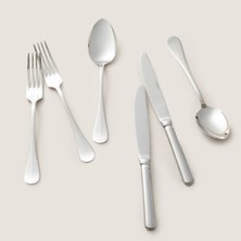 Chakra Lumina 18-Piece Dinner Fork, Spoon And Knife Set Polished Silver
