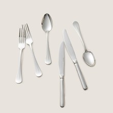 Chakra Lumina 18-Piece Dessert Fork, Spoon And Knife Set Polished Silver