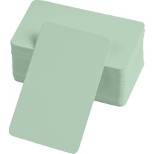 Erdo Ticaret Buğz Boş Kelime Kartları 5x8 cm - 50 Adet Oval Kenarlı | Tabu & Not Kartları - Yeşil