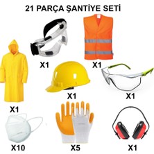Die Grup 21 Parça Baret Eldiven Seti ile Şantiye Güvenliği